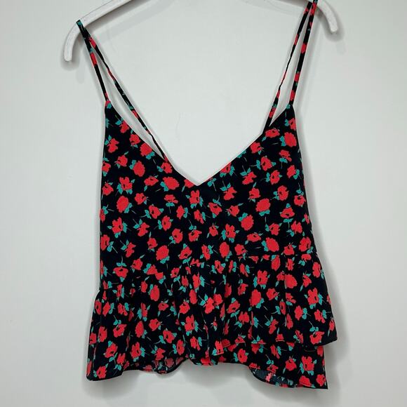 ASOS Cropped Floral Print Tank Size 12 - Picture 1 of 6